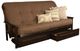 Kodiak Furniture Monterey Linen Cocoa/Espresso Queen Storage Futon with Mattress-0
