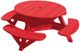 C R Plastics Red Picnic Table-0