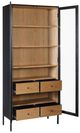 Dovetail Furniture Eddington Matte Black/Natural Cabinet-2