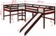 Donco Kids Dark Cappuccino L-Shape Youth Double Twin Tent Loft-2