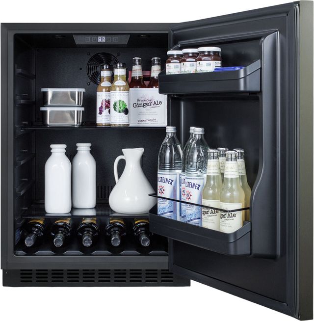 Summit® 4.8  Cu. Ft. Black Stainless Steel Under the Counter Refrigerator-2