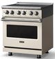 Viking® 5 Series 30" Pure White Pro Style Induction Range with Polished Chrome Trim-3