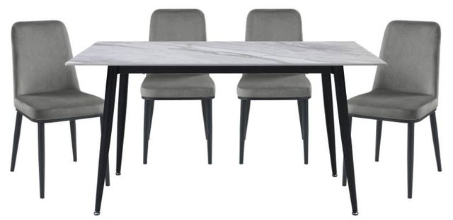 Homelegance® Salerno 5-Piece Black/Gray Dining Set-0