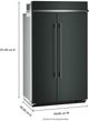 KitchenAid® 48" 30 Cu. Ft. Juniper Built In Side-by-Side Refrigerator with Platinum Interior-3
