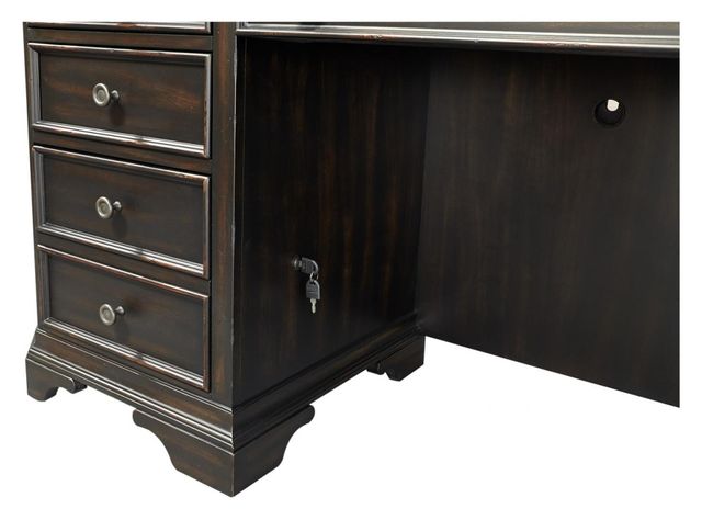 aspenhome® Hampton Black Cherry Credenza Desk-7