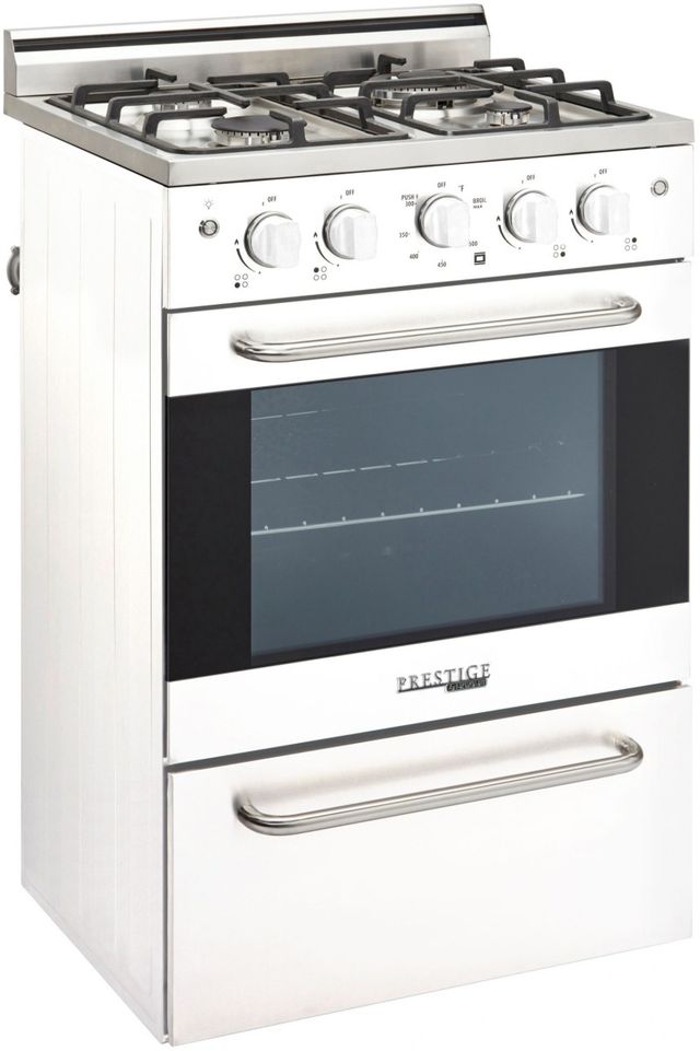 Unique® Appliances Prestige 24" White Freestanding Gas Range-3