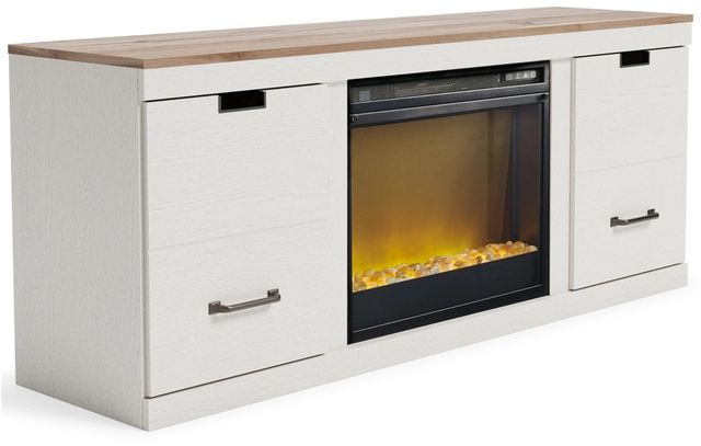 Signature Design by Ashley® Vaibryn Two-Tone TV Stand with Electric Fireplace Insert-0