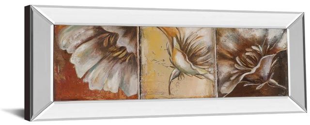 Classy Art The Three Poppies Il by Patricia Pinto Mirror Framed Wall Art-1