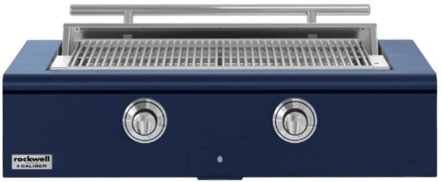 Caliber™ Rockwell Social 2-Burner Cobalt Built-In Natural Gas Grill with Polished Chrome Hardware-0