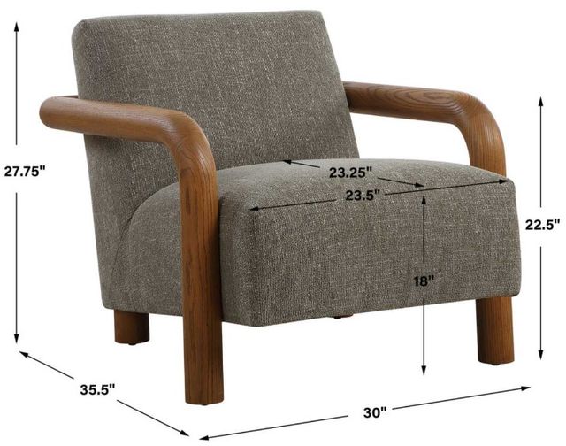 Uttermost® Balance Green/Natural Accent Chair-2