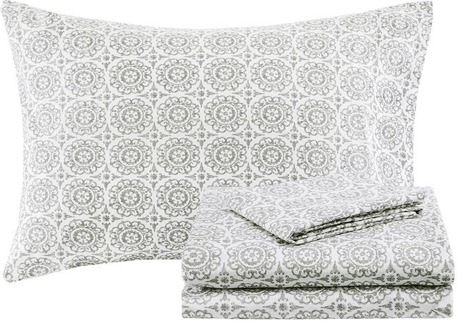 Olliix by Madison Park Essentials Serenity Yellow Twin Complete Comforter and Cotton Sheet Set-2