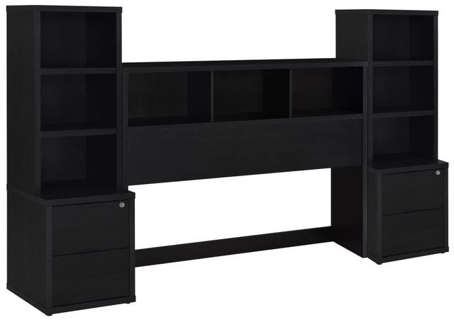 Coaster® Westpark 3-Piece Black Queen Bookcase Headboard Set-0