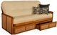 Kodiak Furniture Westport Canton Cream/Honey Full Storage Futon with Mattress-0