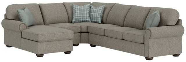 Flexsteel® Preston 3-Piece Gray Vapor U-Shape Sectional and Chaise-0