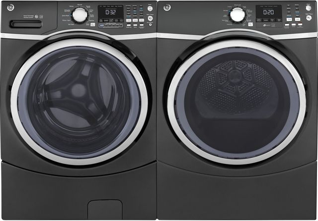 GE® Front Load Washer-Diamond Gray-2