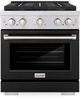 ZLINE Paramount Series 30" Stainless Steel Pro Style Dual Fuel Range with Black Matte Door-0