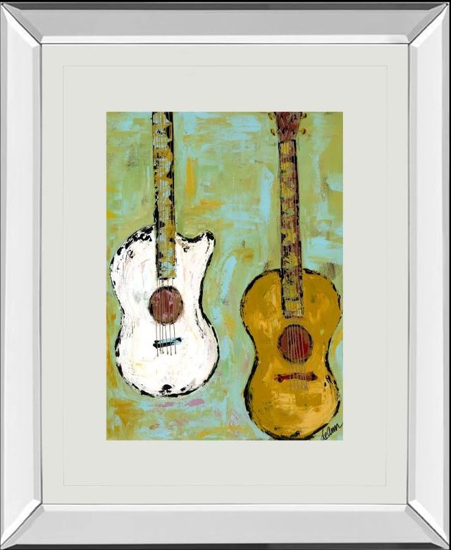 Classy Art Six Strings IIl by Deann Herbert Mirror Framed Wall Art-0
