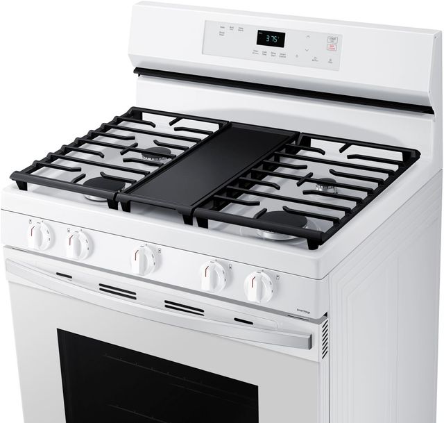Samsung 30" White Freestanding Gas Range-2
