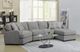 Emerald Home Analiese 3-Piece Light Gray Right-Arm Facing Sectional and Chaise-1