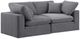 Meridian Furniture Comfy 2-Piece Gray Velvet Sofa -0