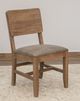 International Furniture Direct Natural Parota Brown Cappuccino/Gray Upholstered Dining Side Chair-2