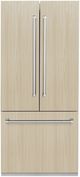 ZLINE 36 in. 19.6 Cu. Ft. Panel Ready Built-In French Door Refrigerator with Water Dispenser, Ice Maker and Graphite Gray Interior-0