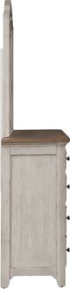 Liberty Furniture Farmhouse Reimagined 3-Piece Antique White/Chestnut King Poster Bed Set-5