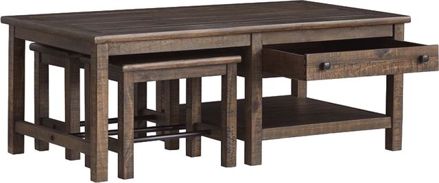 Magnussen Home® Smithton 3-Piece Homestead Brown Rectangular Cocktail Table and Stools Set-2