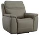 Flexsteel® Sawyer Gray Power Recliner with Power Headrest and Lumbar-0