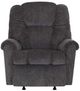 Franklin™ Ruben Westwood Charcoal Manual Swivel Rocker Recliner-1