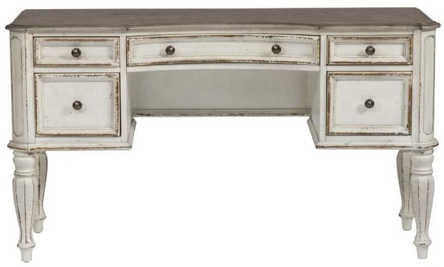 Liberty Furniture Magnolia Manor Antique White/Weathered Bark Vanity Desk-2