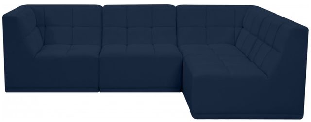 Meridian Furniture Relax 4-Piece Navy Modular Sectional Set-1