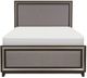 Homelegance® Grant Ebony/Silver Eastern King Panel Bed-2