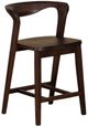 Furniture of America® Romont 2-Piece Rich Walnut Counterheight Chair-0