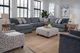 Fusion Furniture Bella Que Graphite Cocktail Ottoman-1