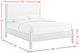 Elements International Jonas Natural/White Full Upholstered Panel Bed-2
