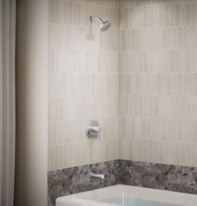 KOHLER® Elate® Rite-Temp® Polished Chrome 2.5 GPM Bath and Shower Trim Kit with Push-Button Diverter-1