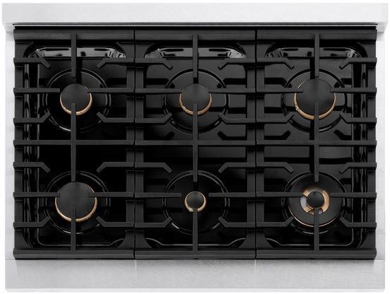 ZLINE Paramount 36" Satin Stainless Steel Gas Cooktop-2