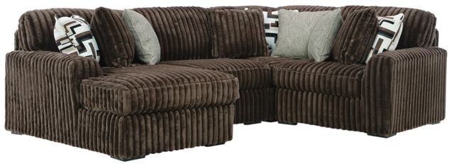Signature Design by Ashley® Midnight-Madness 4-Piece Chocolate Left-Arm Facing Sectional and Chaise-0