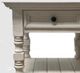 Million Dollar Rustic Cottage Frosted White End Table-1