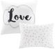 Olliix by Intelligent Design Raina Silver and White Full/Queen Metallic Printed Comforter Set-2