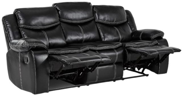 Homelegance® Bastrop Black Double Manual Reclining Sofa-3