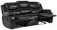 Homelegance® Bastrop Black Double Manual Reclining Sofa-3