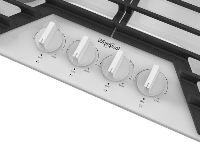 Whirlpool® 30" White Gas Cooktop-4