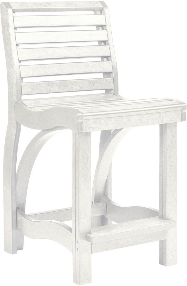 C R Plastics St. Tropez White Counter Stool-0