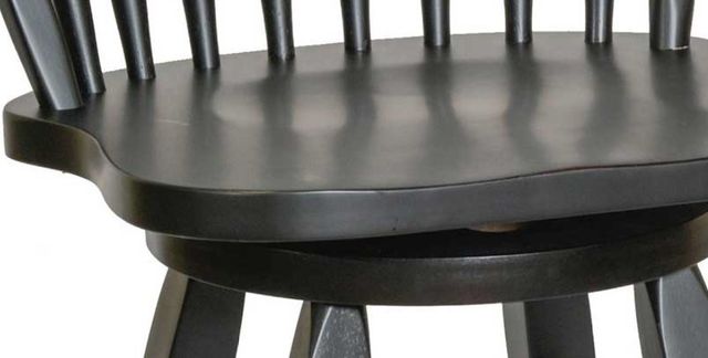 TEI St. Michael Windsor Black Matt Rub-Thru 30" Swivel Bar Stool-1