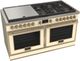 Fulgor Milano® Evoque 400 Series 60" RAL Pro Style Dual Fuel Hybrid Range with Brushed Brass Trim -5