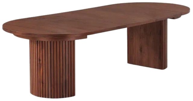 Transformer Table Transformer Royal Walnut Round Extendable Dining Table-1