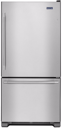 Maytag® 30 in. 18.7 Cu. Ft. Fingerprint Resistant Stainless Steel Bottom Freezer Refrigerator