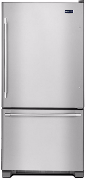 Maytag® 30 in. 18.7 Cu. Ft. Fingerprint Resistant Stainless Steel Bottom Freezer Refrigerator